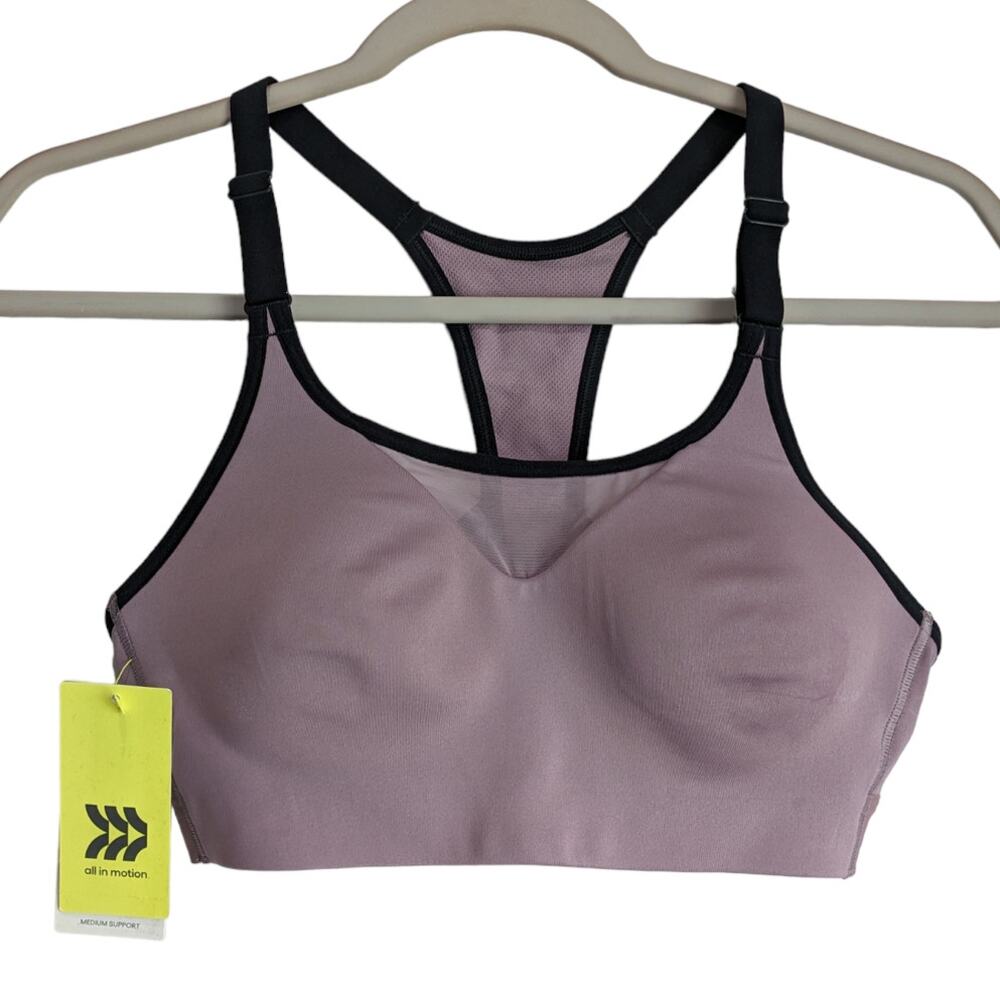 All in Motion Medium Support‎ Sports Bra XS Light Mauve Sculpt Mesh Activewear